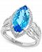 Effy Blue Topaz (4-1/3 ct. t. w. ) & Diamond (1/2 ct. t. w. ) Statement Ring in 14k White Gold
