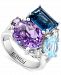 Effy Multi-Gemstone Cluster Statement Ring (13-3/4 ct. t. w. ) in Sterling Silver