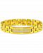 Men's Diamond Pave Cluster Plate Link Bracelet (1 ct. t. w. ) in Gold-Tone Ion-Plated Stainless Steel