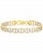 Men's Two-Tone Diamond Cut Mariner Link Bracelet in Sterling Silver & 14k Gold-Plate