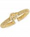 Diamond Love Knot Mesh Bangle Bracelet (1/4 ct. t. w. ) in Gold-Tone Sterling Silver Vermeil