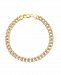 Polished Diamond Cut 7MM Curb Chain Bracelet in 10K Yellow Gold