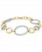 Wrapped in Love Diamond Oval Link Bracelet (1 ct. t. w. ) in 14k Gold-Plated Sterling Silver, Created for Macy's