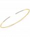 Wrapped Diamond Skinny Cuff Bangle Bracelet (1/10 ct. t. w. ) in 14k Gold, Created for Macy's
