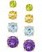 Multi-Stone Stud Earring Set in 18k Gold over Sterling Silver (5-9/10 ct. t. w. )