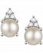 Cultured Freshwater Pearl (4-1/2mm) & Diamond Accent Stud Earrings