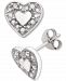 Diamond Heart Stud Earrings (1/10 ct. t. w. ) in Sterling Silver