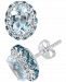 Blue Topaz (4-1/2 ct. t. w. ) & White Topaz (1/4 ct. t. w. ) Earrings in Sterling Silver