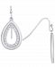 Diamond 5/8 ct. t. w. Teardrop Hanging Earrings in Sterling Silver