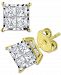 TruMiracle Diamond Princess Cluster Stud Earrings (1/2 ct. t. w. ) in 14k White, Yellow or Rose Gold