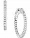 Diamond Inside Out Hoop Earrings (1 ct. t. w. ) in 14k White Gold