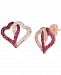 Le Vian Passion Ruby (5/8 ct. t. w. ) & Nude Diamond (1/2 ct. t. w. ) Interlocking Heart Stud Earrings in 14k Rose Gold