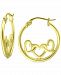 Giani Bernini Heart Accent Small Hoop Earrings in 18k Gold-Plated Sterling Silver, 0.75", Created for Macy's