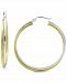 Giani Bernini Medium Two-Tone Twist Hoop Earrings in Sterling Silver & 18k Gold Plated Sterling Silver, 35mm, Created for Macy's