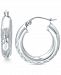 Giani Bernini Small Embellished Hoop Earrings in Sterling Silver, 25mm, Created for Macy's