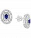 Effy Sapphire (5/8 ct. t. w. ) & Diamond (1/3 ct. t. w. ) Stud Earrings in 14k White Gold