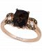 Le Vian Chocolatier Chocolate Quartz (1-9/10 ct. t. w. ) and Diamond (1/5 ct. t. w. ) Ring in 14k Rose Gold, Created for Macy's