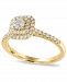 Diamond Double Halo Engagement Ring (1/2 ct. t. w. ) in 14K Yellow Gold
