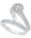 Igi Certified Diamond Halo Bridal Set (1-3/8 ct. t. w. ) in 14k White Gold