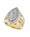 Diamond Marquise Cluster (2-7/8 ct. t. w. ) Ring in 14K Yellow Gold