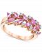 Pink Sapphire (1-1/3 ct. t. w. ) & Diamond (1/6 ct. t. w. ) Statement Ring in 14k Rose Gold