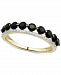 Onyx & Diamond (1/10 ct. t. w. ) Double Stack Ring in 14k Gold