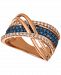 Le Vian Blueberry Sapphire (5/8 ct. t. w. ) & Vanilla Sapphire (1/2 ct. t. w. ) Crossover Statement Ring in 14k Rose Gold