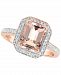 Morganite (2 ct. t. w. ) and Diamond (1/4 ct. t. w. ) Ring in 14K Rose Gold-Plated Sterling Silver