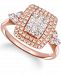 Le Vian Vanilla Diamonds (5/8 ct. t. w. ) & Nude Diamonds (3/8 ct. t. w. ) Halo Statement Ring in 14k Rose Gold