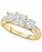 TruMiracle Diamond Three-Stone Ring (1 ct. t. w. ) in 14k White, Yellow or Rose Gold