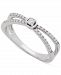 Wrapped Diamond Crisscross Ring (1/5 ct. t. w. ) in 14k White Gold, Created for Macy's