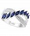 Effy Sapphire (1-1/6 ct. t. w. ) & Diamond (1/4 ct. t. w. ) Crossover Statement Ring in 14k White Gold