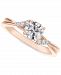 Portfolio by De Beers Forevermark Diamond Round-Cut Twisted Band Engagement Ring (1/2 ct. t. w. ) in 14k Rose Gold