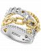 Effy Diamond & Rope Chain Openwork Statement Ring (5/8 ct. t. w. ) in 14k White and Yellow Gold