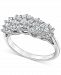 Forever Grown Diamonds Lab-Created Diamond Horizontal Cluster Statement Ring (1 ct. t. w. ) in Sterling Silver