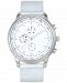 Inc International Concepts Men's White Canvas Strap Watch 45mm, Created for Macy's