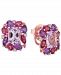 Multicolor Gemstone Cushion Stud Earrings (5-1/2 ct. t. w. ) in 18k Rose Gold Over Sterling Silver