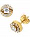 Diamond Swirl Halo Stud Earrings (1/2 ct. t. w. ) in 10k Gold
