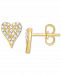 Diamond Heart Stud Earrings (1/10 ct. t. w. ) in 10k White, Yellow or Rose Gold
