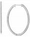 Diamond In & Out Oval Hoop Earrings (1-1/2 ct. t. w. ) in 14k White Gold