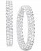 Diamond In & Out Double Row Hoop Earrings (10 ct. t. w. ) in 14k White gold