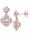 Morganite (2-5/8 ct. t. w. ) & Diamond (2/5 ct. t. w. ) Quatrefoil Drop Earrings in 14k Rose Gold