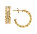 Diamond Rope Hoop Earrings (1/10 ct. t. w. ) in 14k Gold & White Rhodium-Plate