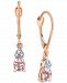 Morganite (3/4 ct. t. w. ) & Diamond Accent Drop Earrings in 14k Rose Gold