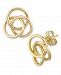 Love Knot Stud Earrings in 14k Gold