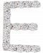 Wrapped Diamond Initial E Single Stud Earring (1/20 ct. t. w. ) in 14k Gold, Created for Macy's