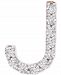 Wrapped Diamond Initial J Single Stud Earring (1/20 ct. t. w. ) in 14k Gold, Created for Macy's