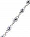 Sterling Silver Bracelet, Sapphire (2-5/8 ct. t. w. ) and Diamond (1/4 ct. t. w. ) Oval Link Bracelet