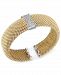 Diamond Mesh Hinged Bangle Bracelet (1/3 ct. t. w. ) in 14k Gold-Plated Sterling Silver