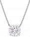 Lab-Created Moissanite Solitaire 17" Pendant Necklace (1-3/4 ct. t. w. ) in 14k White Gold